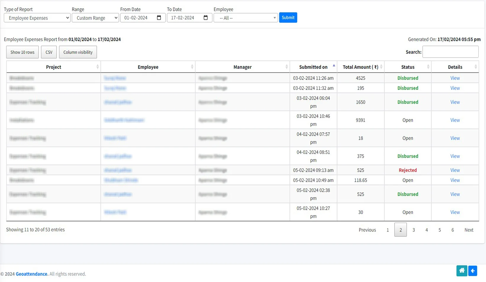 Employee Expense Report